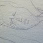 Sketch Pencil on Basket Drawing Studio Nude Body Feminine Vintage P28.5