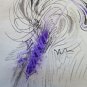 Small Drawing Sketch Period Abstract Opera of Painter G.Pancaldi P28.5