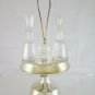 Antique Cruet Salt Oil Vinegar Pepper with Base in Sheffield and Crystal R70