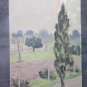Small Painting Antique Oil on board Painting Landscape with Trees Original p1