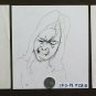 Three Drawings Portrait Man Woman Old Vintage Pen on Basket Years' 60 P28.8