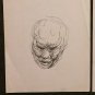 Three Drawings Portrait Man Woman Old Vintage Pen on Basket Years' 60 P28.8