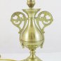 Table Lamp Vintage Brass Lampshade Golden Desk or Work CH5