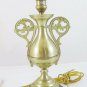 Table Lamp Vintage Brass Lampshade Golden Desk or Work CH5
