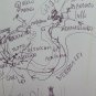 Old Sketch Clipboard of Painter Gaetano Pancaldi Drawing Pen Basket P28.7