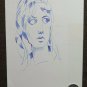 Drawing Vintage Portrait Feminine Pen on Basket Opera Artist Pancaldi P28.8