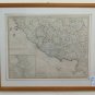 Engraving Antique Basket Geographical Map Map Italy Central 1745 John Senex X9