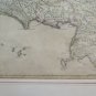 Engraving Antique Basket Geographical Map Map Italy Central 1745 John Senex X9