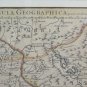 Engraving Antique Basket Geographical Map Map Italy Central 1745 John Senex X9