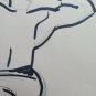 Old Drawing Nude Male Body Builder Body Building Sketch Painter P28.9