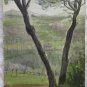 Antique Sketch on Card Original Landscape by Country Watercolour 1950 P28.4