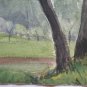 Antique Sketch on Card Original Landscape by Country Watercolour 1950 P28.4