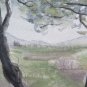 Antique Sketch on Card Original Landscape by Country Watercolour 1950 P28.4