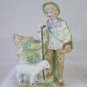 Pair of Figurines Porcelain Bisquit Shepherd & Girl in Swing 1900 R84