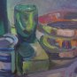 Items on Table Painting Antique Painting to Oil on board 1960's 60 p11