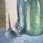 Painting 1960's Oil on board Studio with Items on Table Original p10