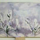 Antique Painting to Watercolour Landscape Winter Abstract and Onirico 1960 P25