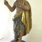 Statue Saint Giovanni Baptist Antique Wood Beginning '900 with Animal GR14