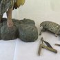 Statue Saint Giovanni Baptist Antique Wood Beginning '900 with Animal GR14