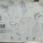 Old Drawing Sheet with Sketching of Painter Modenese Gaetano Pancaldi P28.6