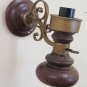 Wall Light Lamp Classic Bronze and Wood 1960's Vintage SU4