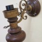 Wall Light Lamp Classic Bronze and Wood 1960's Vintage SU4