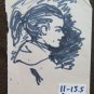 15 Sketching on Basket Opera Painter G.Pancaldi Drawing Portrait Man Lady P28.7
