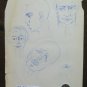 Old Drawing Sketch Sketching Studio Portrait Face Human Original P28.8