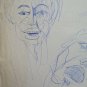 Old Drawing Sketch Sketching Studio Portrait Face Human Original P28.8