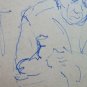 4 Drawings Sketching on Basket Studio for Fugura Full Pen Vintage P28.7