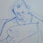 4 Drawings Sketching on Basket Studio for Fugura Full Pen Vintage P28.7