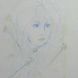 Drawing Sketch Portrait Feminine Pen on Basket Years 60 2.5oz Pancaldi P28.8