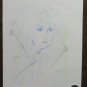 Drawing Sketch Portrait Feminine Pen on Basket Years 60 2.5oz Pancaldi P28.8