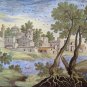 Antique Tile in Ceramic Castles D'Abruzzo Period Seven Hundred XVIII