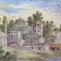 Antique Tile in Ceramic Castles D'Abruzzo Period Seven Hundred XVIII