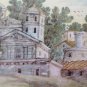 Antique Tile in Ceramic Castles D'Abruzzo Period Seven Hundred XVIII