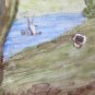 Antique Tile in Ceramic Castles D'Abruzzo Period Seven Hundred XVIII