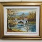 Three Painted Oil on Linen with Views of City' of Turin Signed Lamonaca PS2