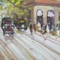 Three Painted Oil on Linen with Views of City' of Turin Signed Lamonaca PS2