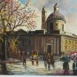 Three Painted Oil on Linen with Views of City' of Turin Signed Lamonaca PS2