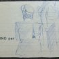 Drawing Antique Architectural Building Modena 1940 about Pencil on Basket P28.6