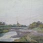Painting Vintage Watercolour Landscape Signed Emilia Romagna 10 5/8x7 1/8in