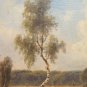 Painting Antique Oil on Linen Signed C.Balken Landscape Danish X1