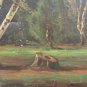 Painting Antique Oil on Linen Signed C.Balken Landscape Danish X1