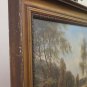 Painting Antique Oil on Linen Signed C.Balken Landscape Danish X1
