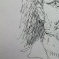 Drawing Sketch Portrait Male Pen on Basket Years 60 2.5oz Pancaldi P28.8