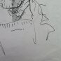 Drawing Sketch Portrait Male Pen on Basket Years 60 2.5oz Pancaldi P28.8