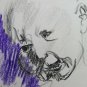 Old Drawing Pencil on Basket Portrait Children Kids Vintage Years 60 70 P28.8