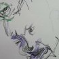 Old Drawing Pencil on Basket Portrait Children Kids Vintage Years 60 70 P28.8