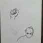 Drawing on Basket Studio for Body Human Hands Vintage Sketch Painter P28.8